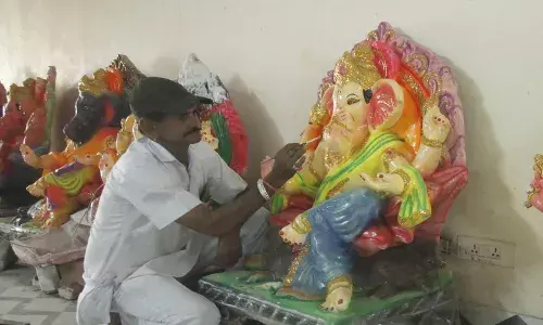 जीरकपुर में हो रही हैं तैयार गणपति महोत्सव के लिए करीब ढाई हजार इको-फ्रेंडली मूर्तियां