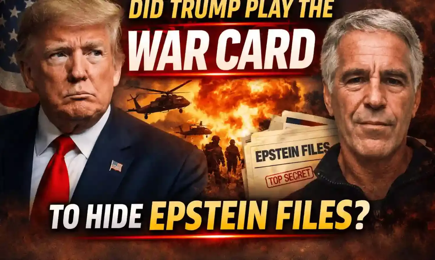 एपस्टीन फाइल दबाने ट्रंप ने युद्व का दांव खेला ?